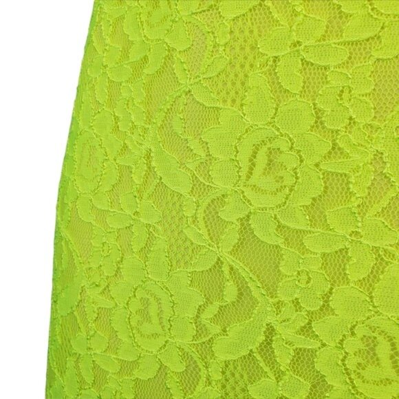 J.Crew Factory Womens Sleeveless Neon Yellow Lace Sheath Dress Size 2 NWT - Picture 6 of 8